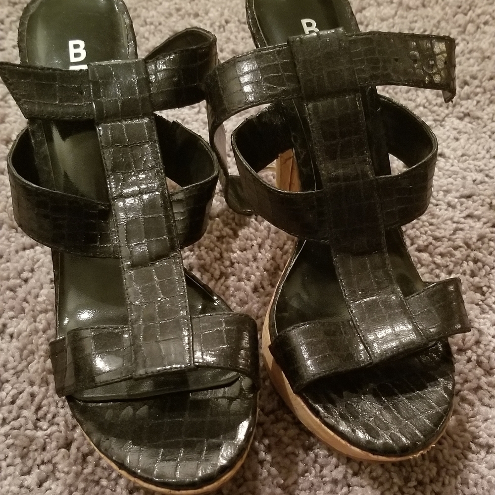 Bakers cork heel pumps